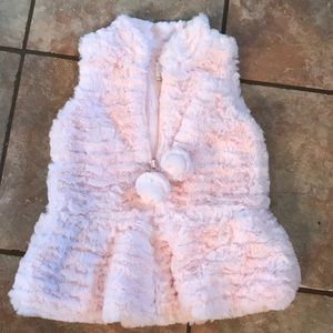 Toddler girl fuzzy vest